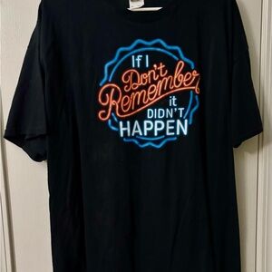Fruit of the Loom Black Tee with Neon Graphic
